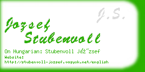 jozsef stubenvoll business card